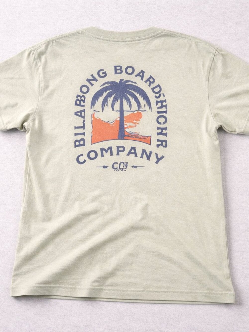 Billabong T Shirt Mens XL Surf Graphic Boardsports Company Tan Beach Tee